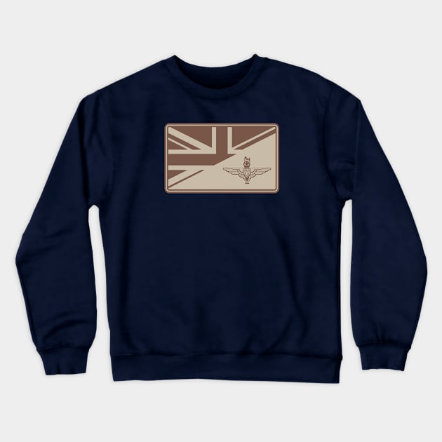 Parachute Regiment Union Jack Patch (desert subdued) Crewneck Sweatshirt by TCP